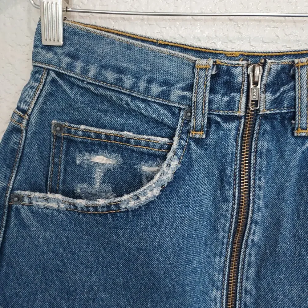 Carmar Denim Distressed Skirt Size 25